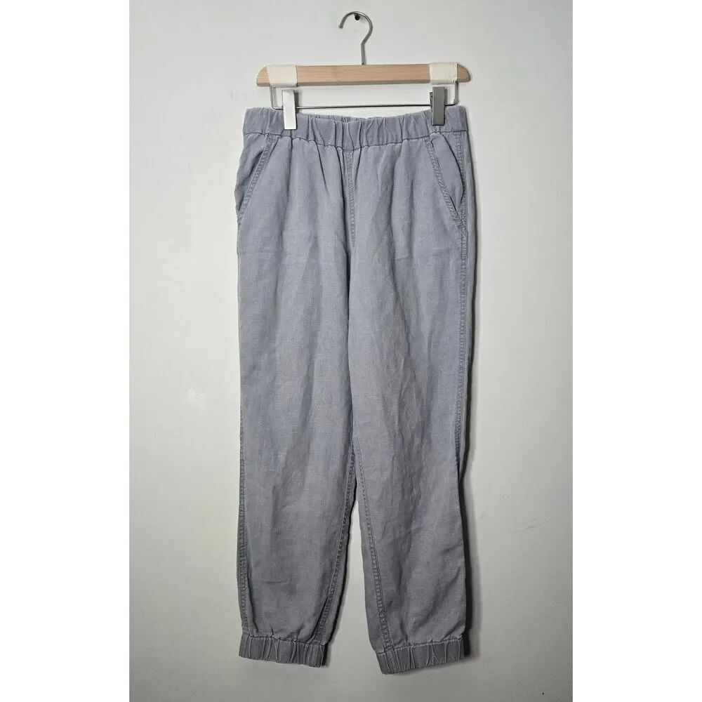 J. Crew Pants Size 4 Seaside Linen Blend Jogger Pull-On C4330